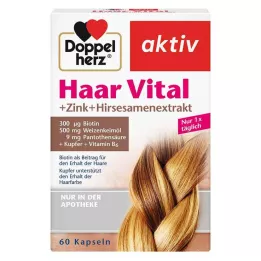 DOPPELHERZ Kapsule Hair Vital+Zinok+Proso, 60 ks
