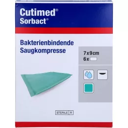 CUTIMED Absorbčné obklady Sorbact 7x9 cm, 6 ks