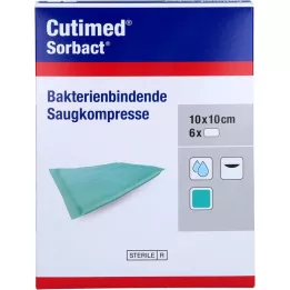 CUTIMED Absorbčné obklady Sorbact 10x10 cm, 6 ks