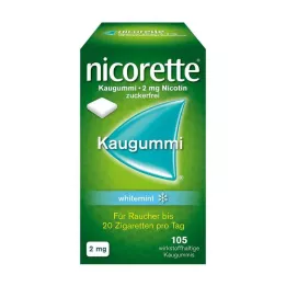 NICORETTE Žuvačka 2 mg mäta biela, 105 ks