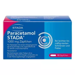 PARACETAMOL STADA 1000 mg čapíky, 10 ks