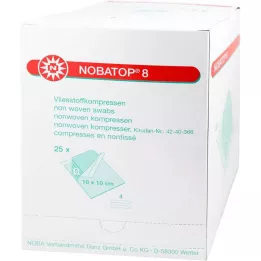 NOBATOP 8 obkladov 10x10 cm sterilné, 25X5 ks