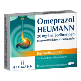 OMEPRAZOL Heumann 20 mg b.Sodbr.tvrdé kapsuly odolné voči žalúdočnej kyseline, 14 ks