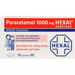 PARACETAMOL 1 000 mg HEXAL čapíky, 10 ks