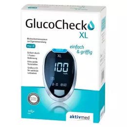 GLUCOCHECK XL Súprava glukomeru mg/dl, 1 ks