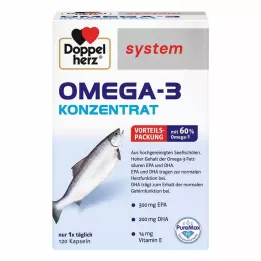 DOPPELHERZ Kapsule Omega-3 koncentrátového systému, 120 ks