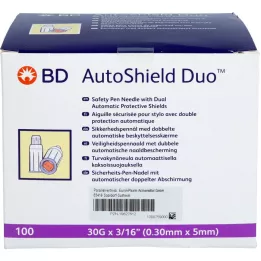 BD AUTOSHIELD Bezpečnostné ihly na perá Duo 5 mm, 100 ks