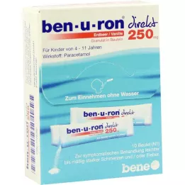 BEN-U-RON priamy 250 mg granulát jahoda/vanilka, 10 ks