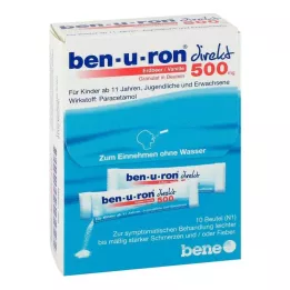 BEN-U-RON priamy 500 mg granulát jahoda/vanilka, 10 ks