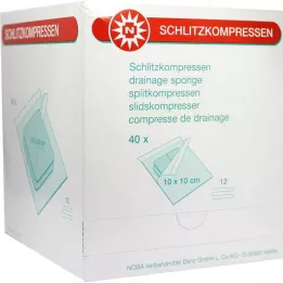 SCHLITZKOMPRESSEN 10x10 cm sterilný 12-násobný, 40X2 ks