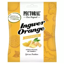 PECTORAL Zázvorové pomarančové bonbóny bez cukru, 60 g