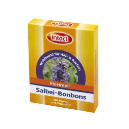 FLORIMEL Šalviové bonbóny s vitamínom C, 50 g