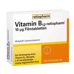 VITAMIN B12-RATIOPHARM 10 μg filmom obalené tablety, 100 ks