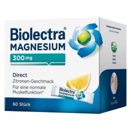 BIOLECTRA Horčík 300 mg priame citrónové tyčinky, 60 ks