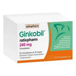 GINKOBIL-ratiopharm 240 mg filmom obalené tablety, 120 ks