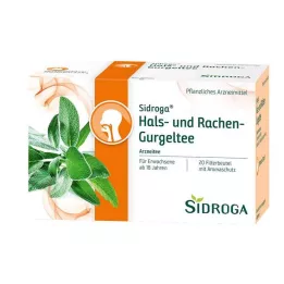 SIDROGA Filtračné vrecká na kloktanie hrdla a hltanu, 20X2,5 g