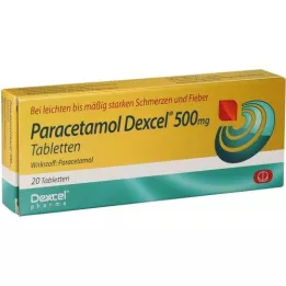 PARACETAMOL Tablety Dexcel 500 mg, 20 ks