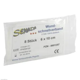 Senada rýchloobväz na rany 6x10 cm, 8 ks
