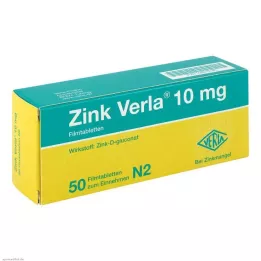 ZINK VERLA 10 mg filmom obalené tablety, 50 ks