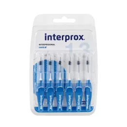 INTERPROX kónická modrá medzizubná kefka Blis, 6 ks