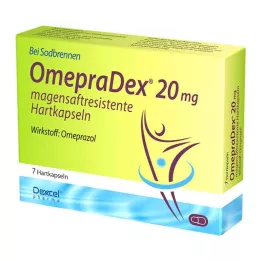 OMEPRADEX 20 mg gastrorezistentné tvrdé kapsuly, 7 ks