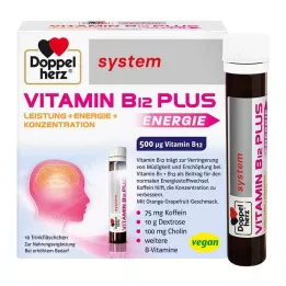 DOPPELHERZ Ampulky na pitie systému Vitamín B12 Plus, 10X25 ml