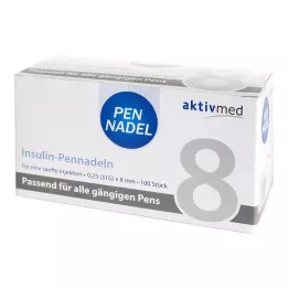 PEN-NADELN Univerzálnych 8 kanýl 0,26x8 mm, 100 ks