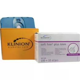 KLINION Soft fine plus ihly na perá 0,25 x 6 mm 31 G, 110 ks