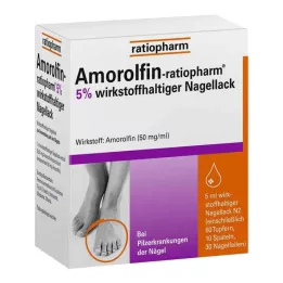 AMOROLFIN-ratiopharm 5% lak na nechty s účinnou látkou, 5 ml