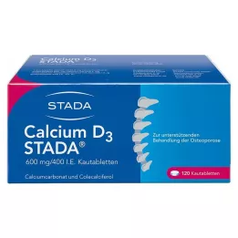 CALCIUM D3 STADA 600 mg/400 I.E. žuvacie tablety, 120 ks