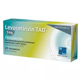 LEVOCETIRIZIN TAD 5 mg filmom obalené tablety, 20 ks