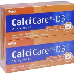 CALCICARE D3 žuvacie tablety, 120 ks