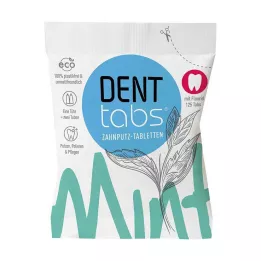 DENTTABS Zubná pasta tablety stévia-mätová s fluoridom, 125 ks