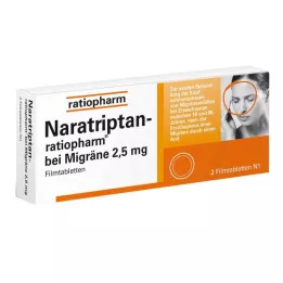 NARATRIPTAN-ratiopharm na filmom obalené tablety na migrénu, 2 ks