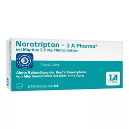 NARATRIPTAN-1A Pharma na migrénu 2,5 mg filmom obalené tablety, 2 ks