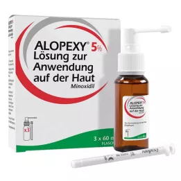 ALOPEXY 5 % roztok na kožnú aplikáciu, 3 x 60 ml