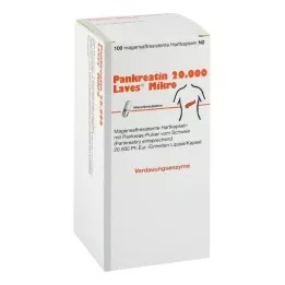 PANKREATIN 20 000 gastrorezistentných tvrdých kapsúl Laves Micro, 100 ks