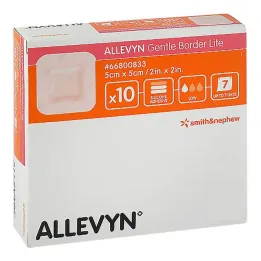 Allevyn Gentle Border Lite penový obväz 5x5 cm, 10 ks