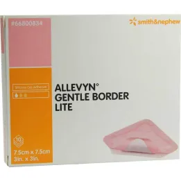 Allevyn Gentle Border Lite 7,5 x 7,5 cm penový obväz, 10 ks