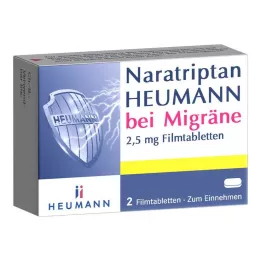 NARATRIPTAN Heumann na migrénu 2,5 mg filmom obalené tablety, 2 ks