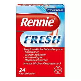 RENNIE FRESH Žuvacie tablety, 24 ks