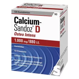 CALCIUM SANDOZ D Osteo intens žuvacie tablety, 120 ks