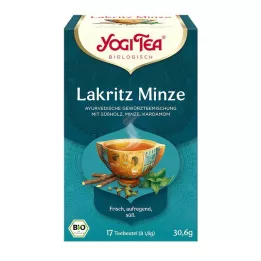 YOGI TEA Organické filtračné vrecká s mätou zo sladkého drievka, 17X1,8 g