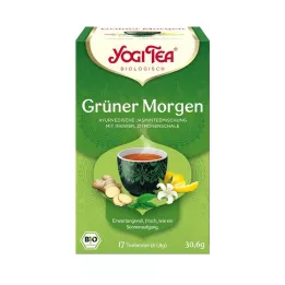 YOGI TEA Zelený ranný čaj organické filtračné vrecko, 17X1,8 g