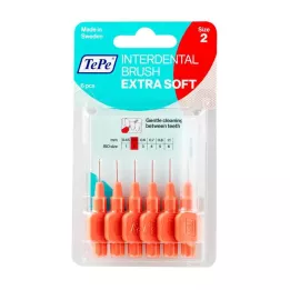 TEPE Medzizubná kefka x-soft 0,5mm ISO 2 červená, 6 ks