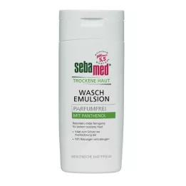 SEBAMED Umývacia emulzia pre suchú pokožku bez parfumácie, 200 ml