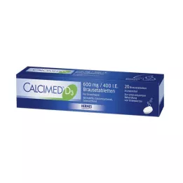 CALCIMED D3 600 mg/400 I.E. šumivé tablety, 20 ks