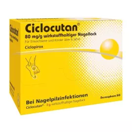 CICLOCUTAN 80 mg/g aktívny lak na nechty, 3 g