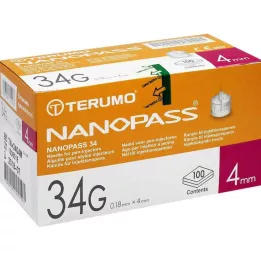 TERUMO NANOPASS 34 Pen ihla 34 G 0,18x4 mm, 100 ks