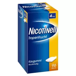 NICOTINELL Žuvačka tropické ovocie 4 mg, 96 ks